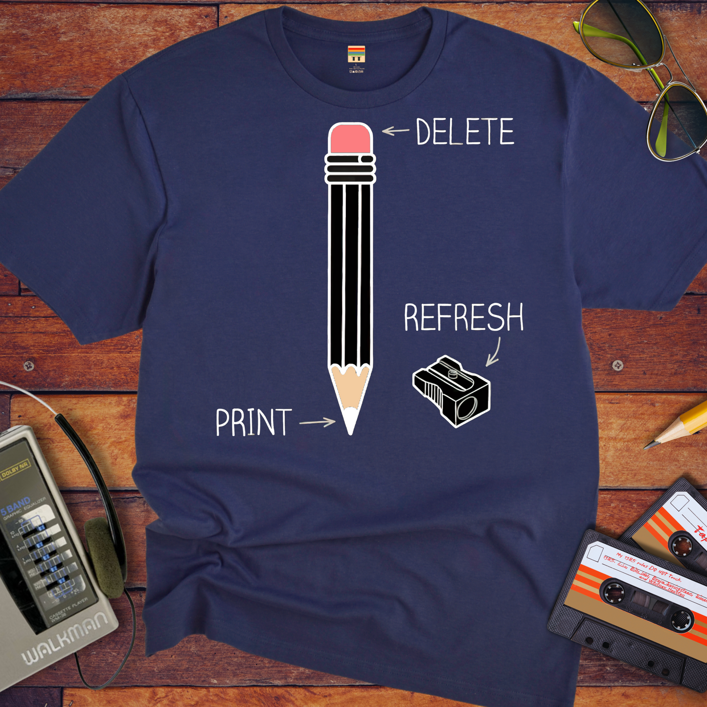 'Delete refresh print' Funny T-Shirt