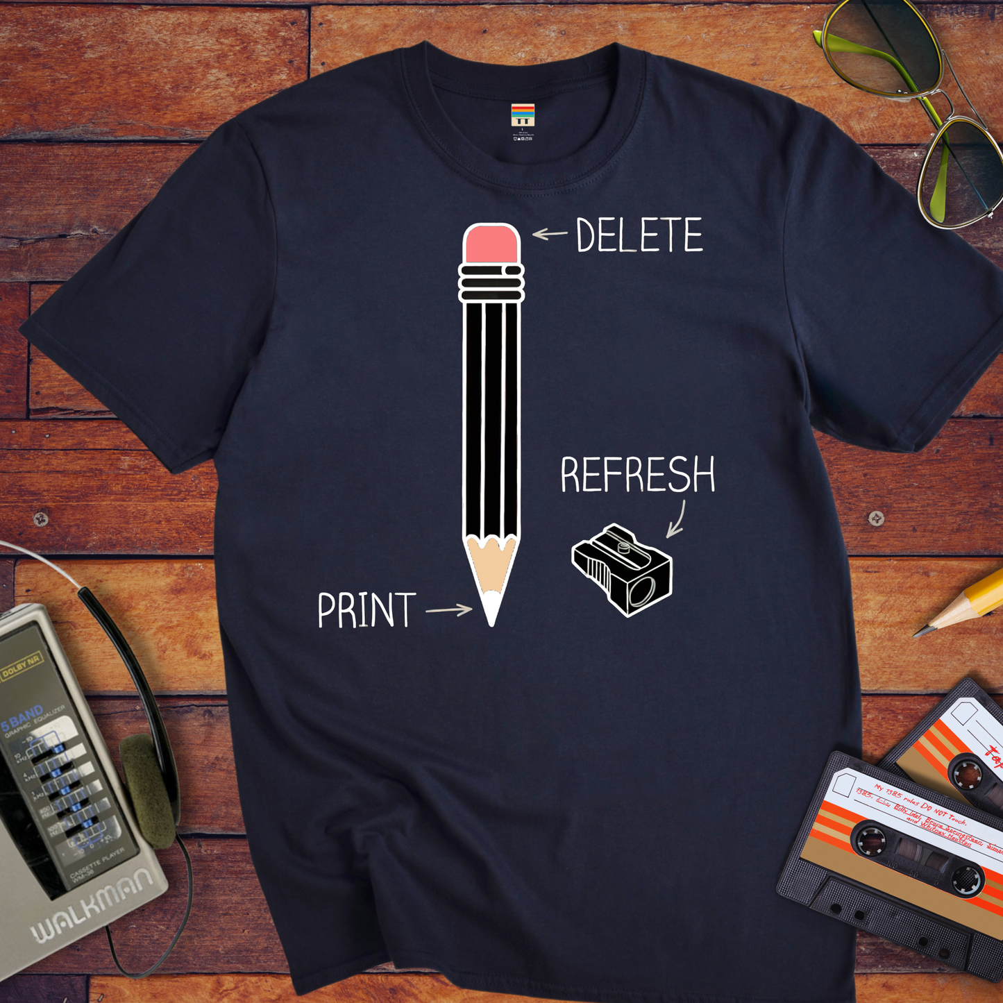 'Delete refresh print' Funny T-Shirt