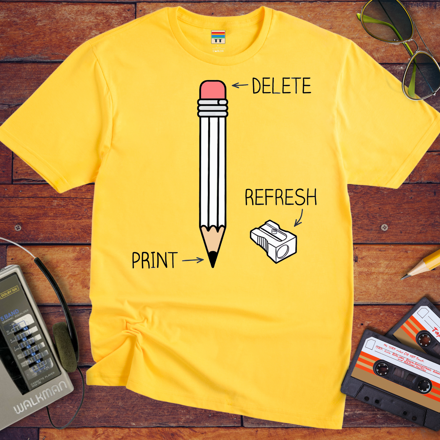 'Delete refresh print' Funny T-Shirt