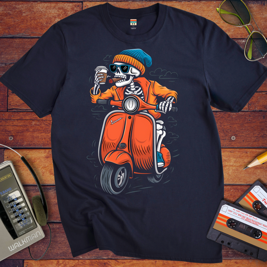 'Scooter skeleton' T-Shirt