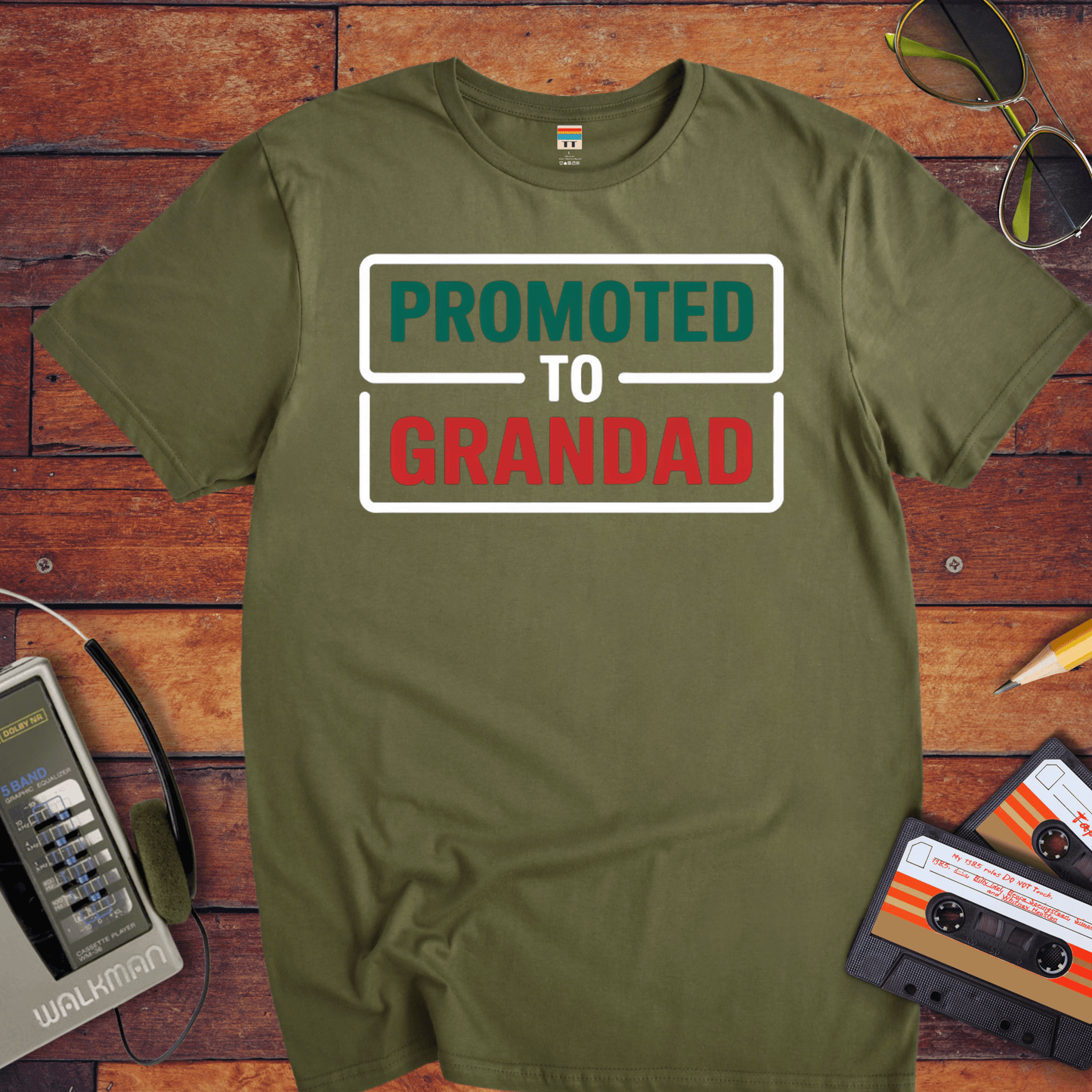 "Promoted to grandad" T-Shirt