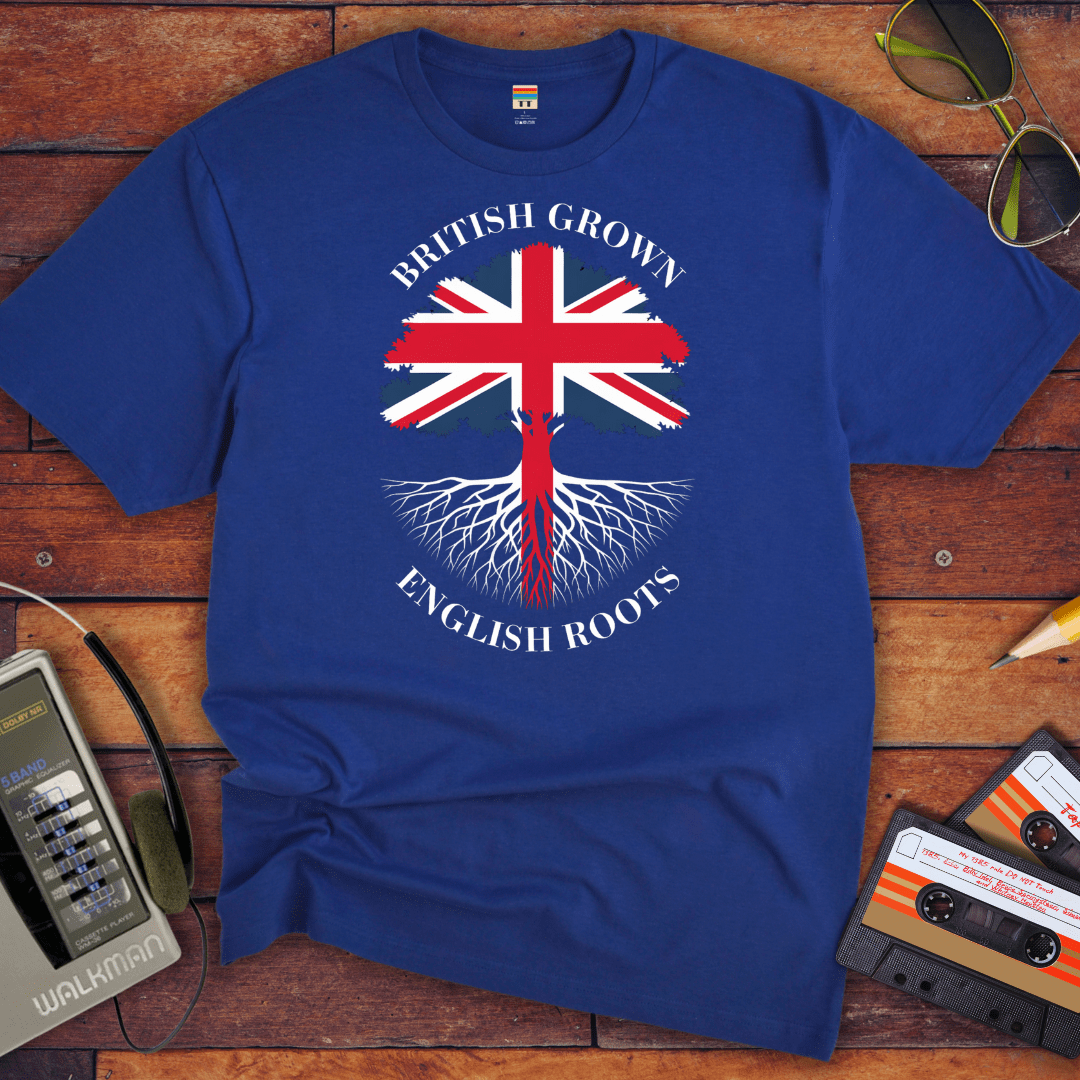 "British grown English roots" T Shirt
