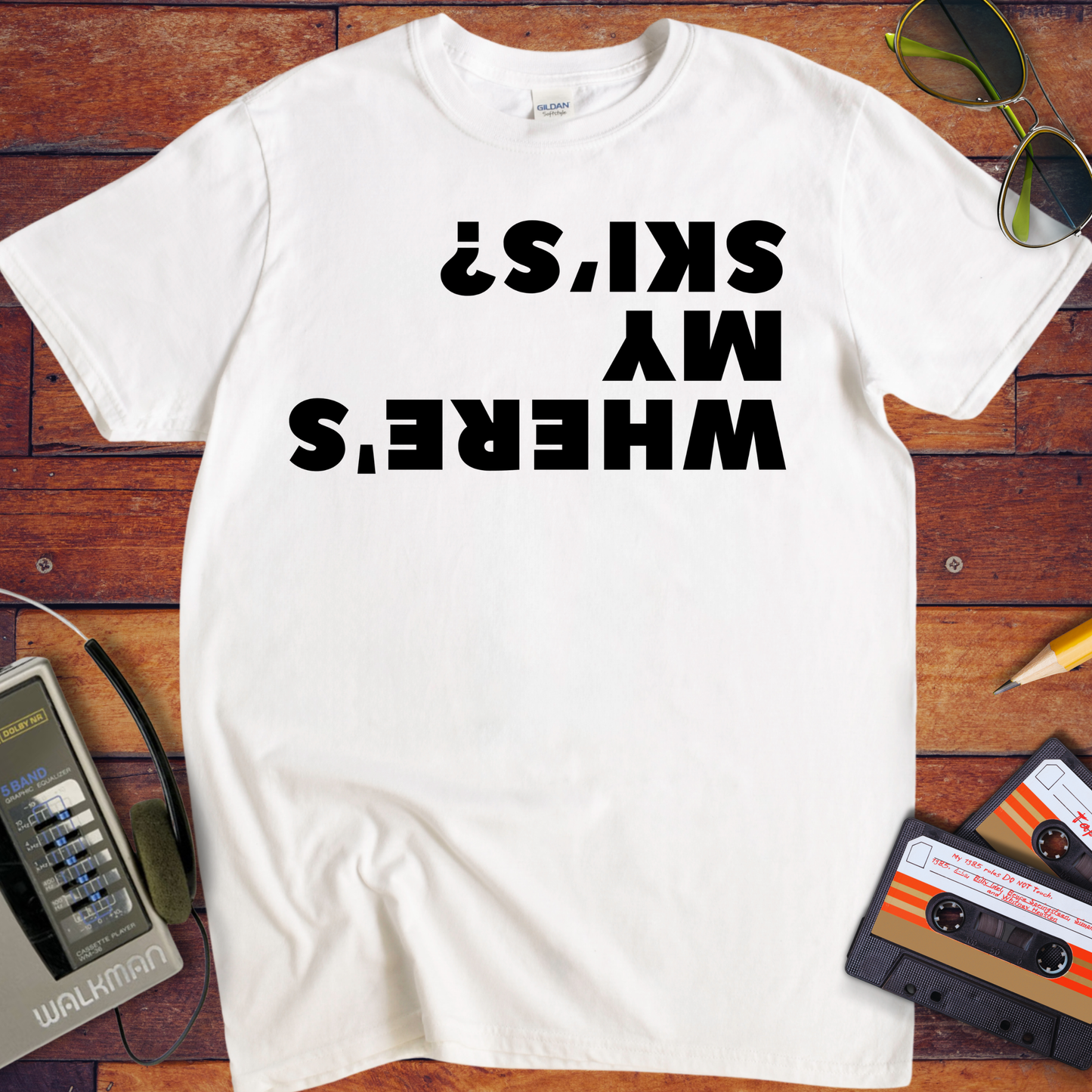 'Where's My Ski's' Funny T-Shirt