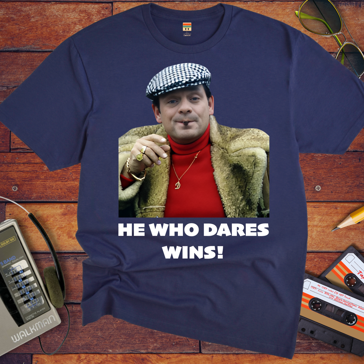 'HE WHO DARES WINS!' Funny T-Shirt