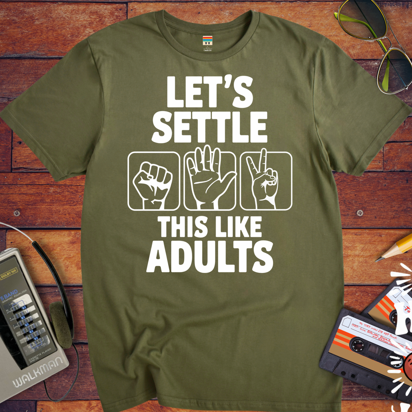 'LET'S SETTLE THIS LIKE ADULTS' Funny T-Shirt