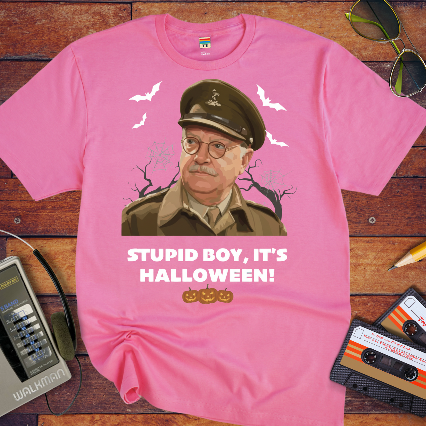 'Stupid Boy, It's Halloween' Funny T-Shirt