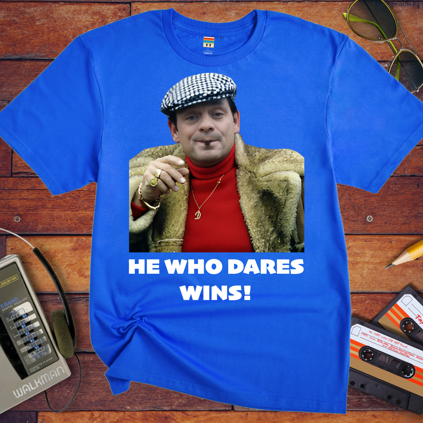'HE WHO DARES WINS!' Funny T-Shirt