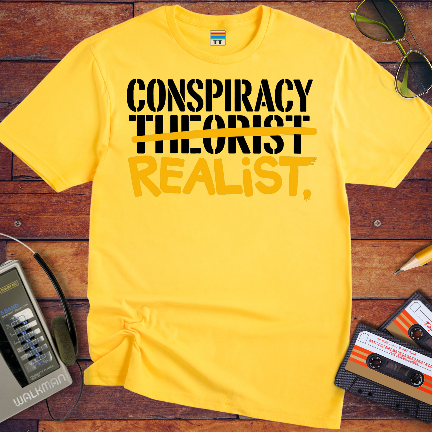 'CONSPIRACY THEORIST' and 'REALIST' T-Shirt