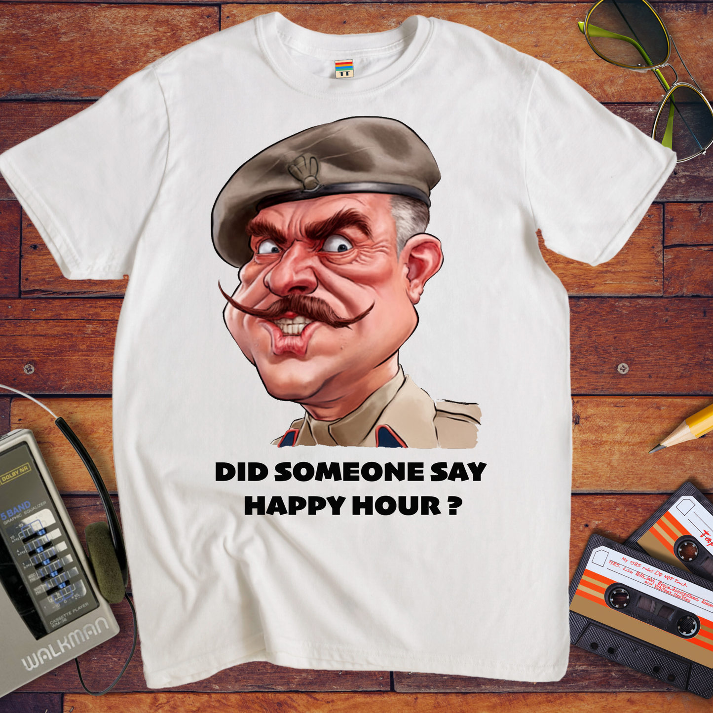 'Did somebody say, happy hour?' T-Shirt