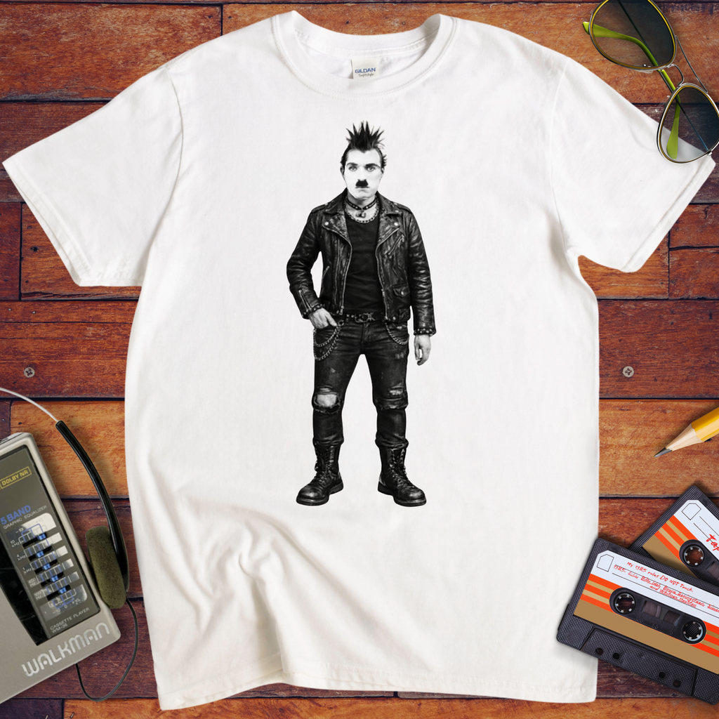 'Punk Chaplin Funny' Funny T-Shirt