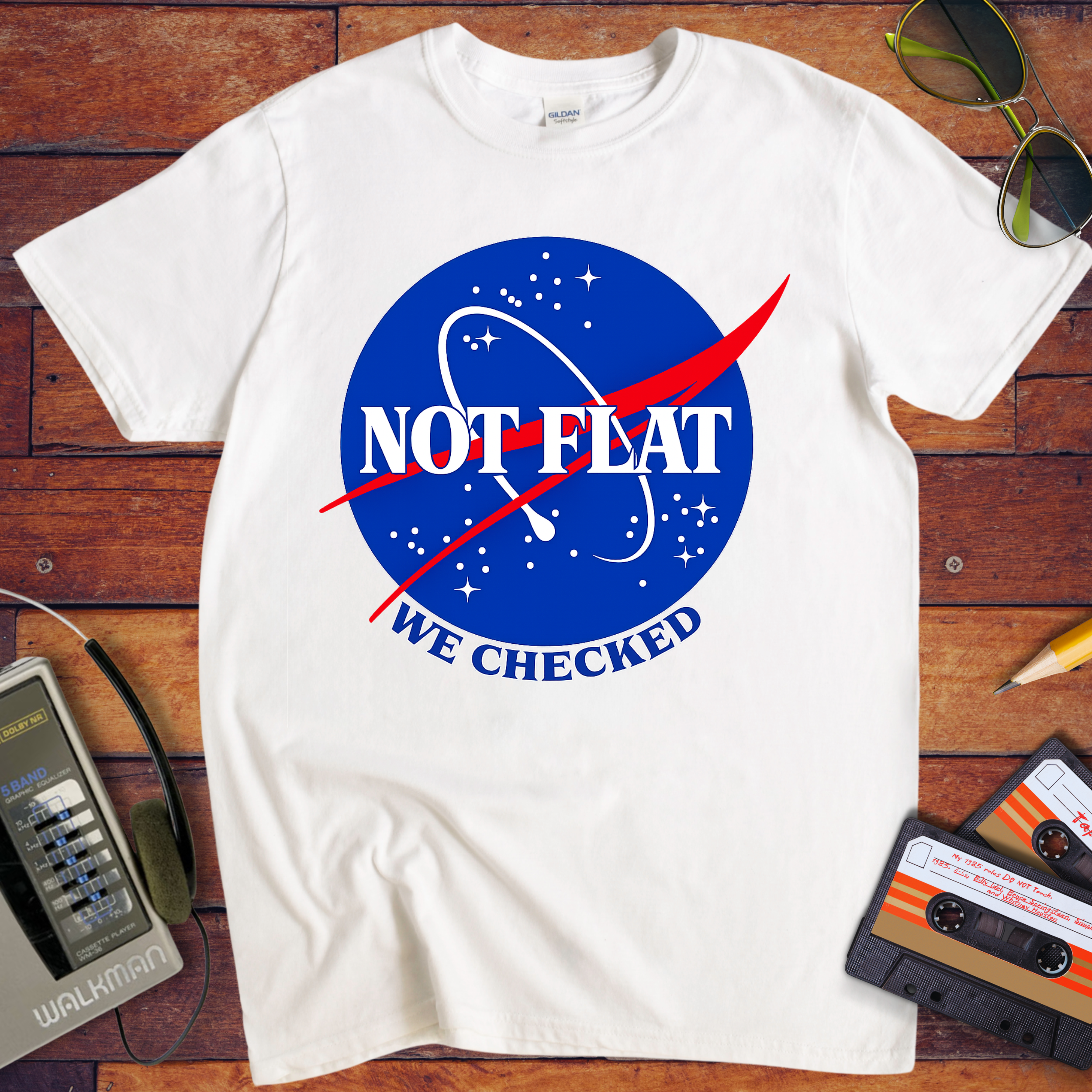 'Not Flat' Funny T-Shirt
