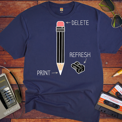 'Delete refresh print' Funny T-Shirt