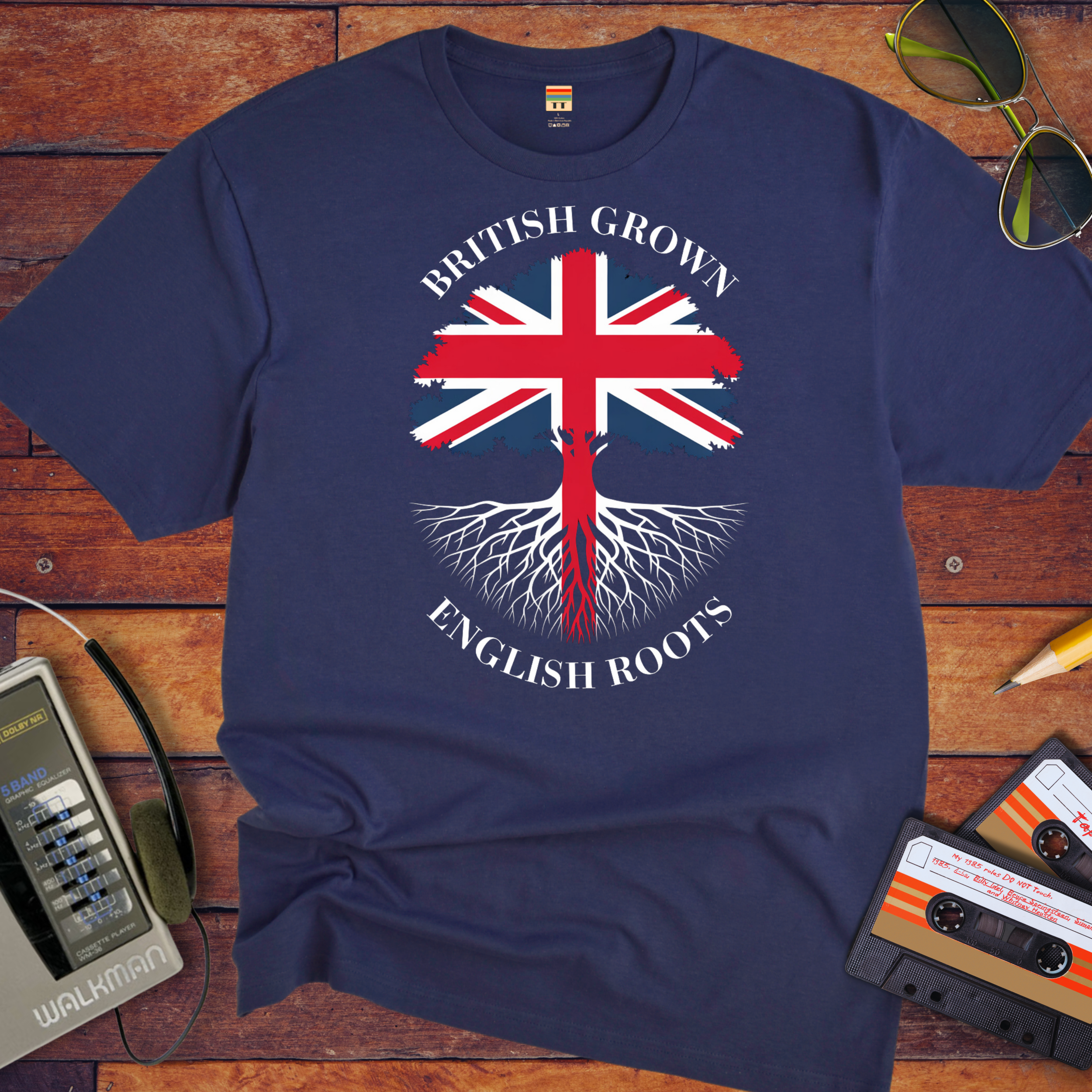 "British grown English roots" T Shirt