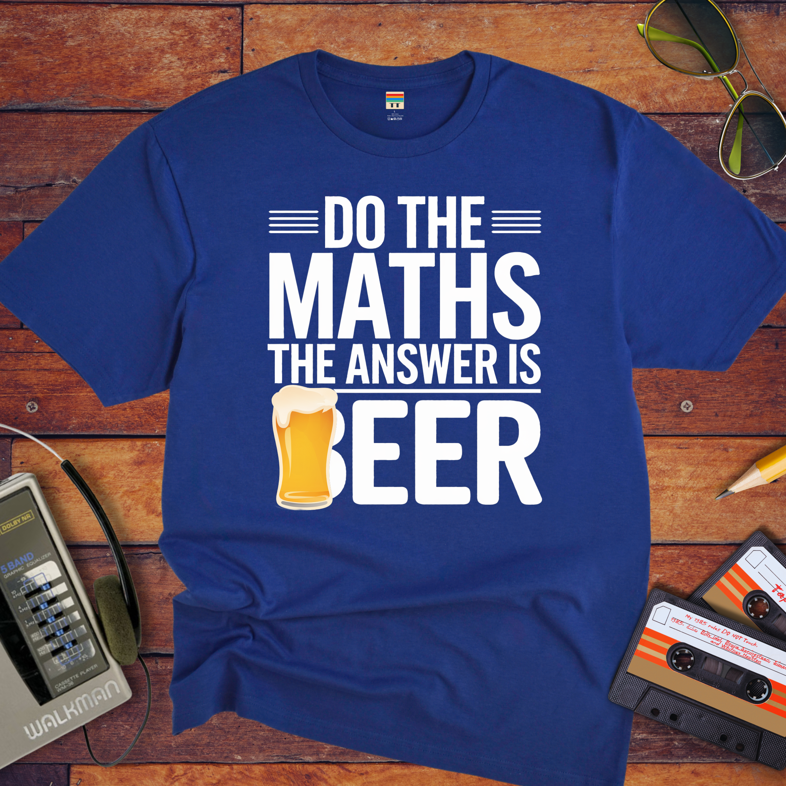 "Do the maths the answer is beer" T-Shirt