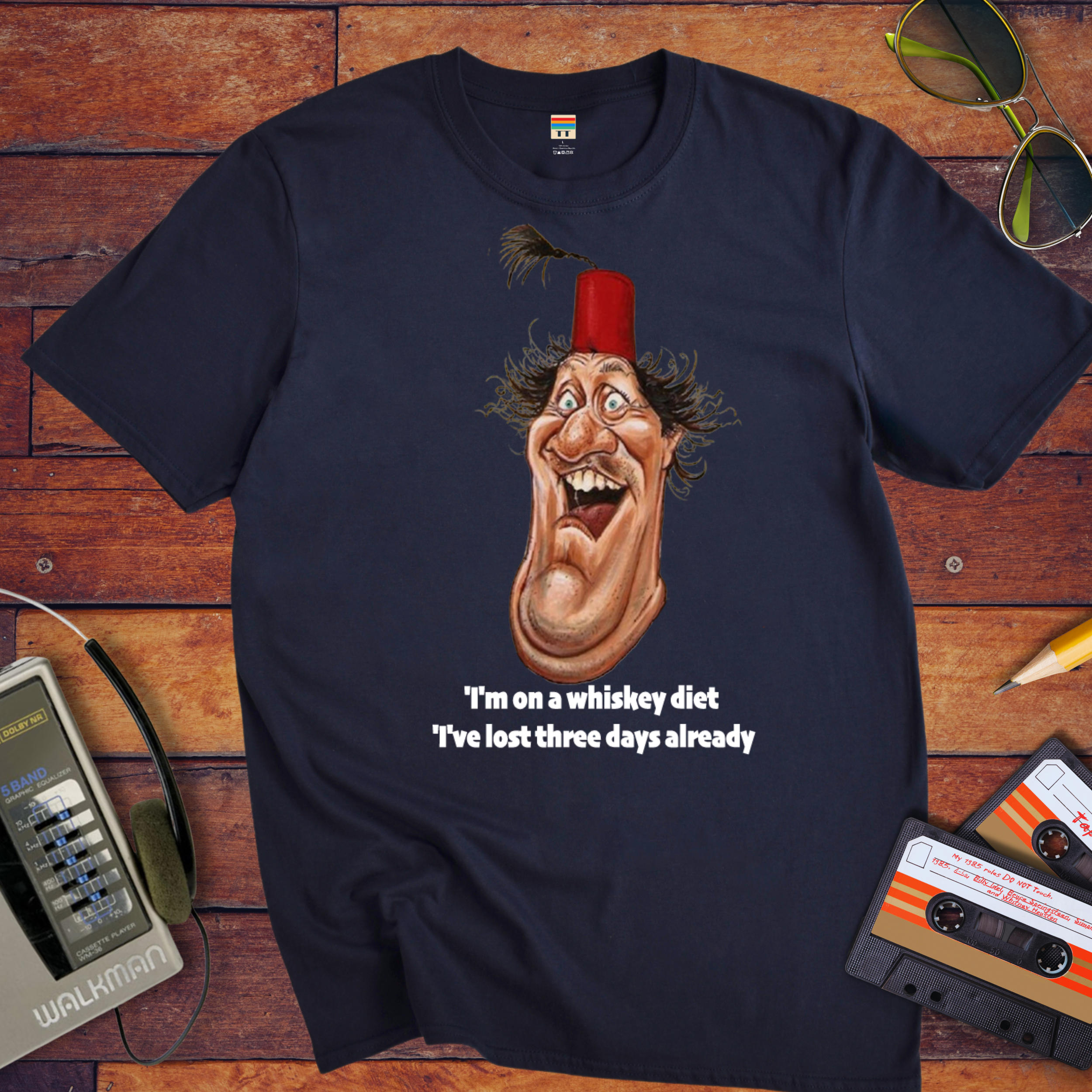 'I'm on a whiskey diet' Funny T-Shirt