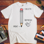 'Delete refresh print' Funny T-Shirt