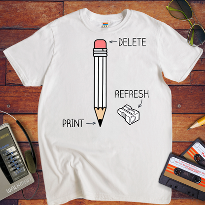 'Delete refresh print' Funny T-Shirt