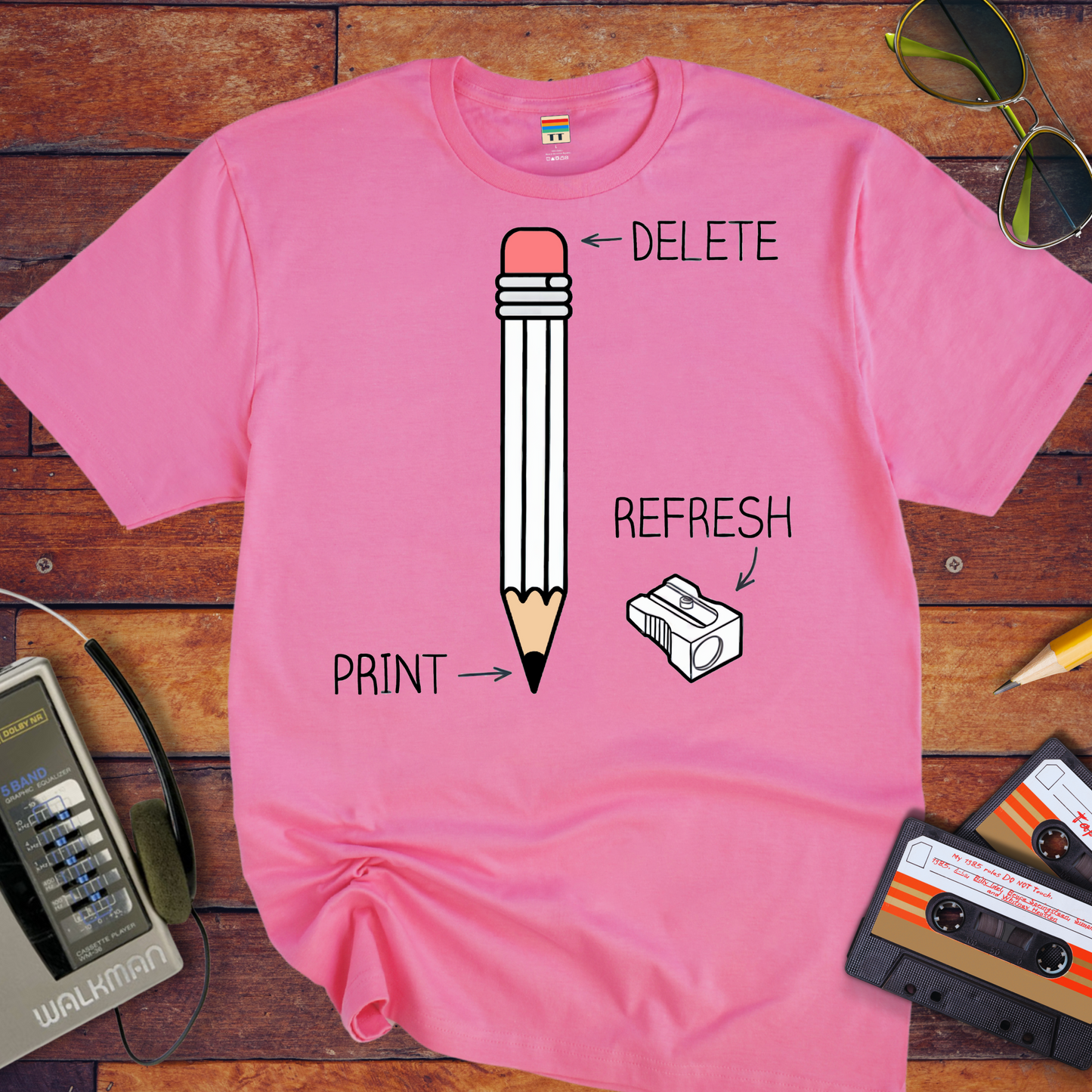 'Delete refresh print' Funny T-Shirt