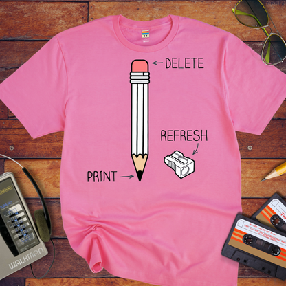 'Delete refresh print' Funny T-Shirt