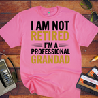 " I AM NOT RETIRED I'M PROFESSIONAL GRANDAD" T-Shirt