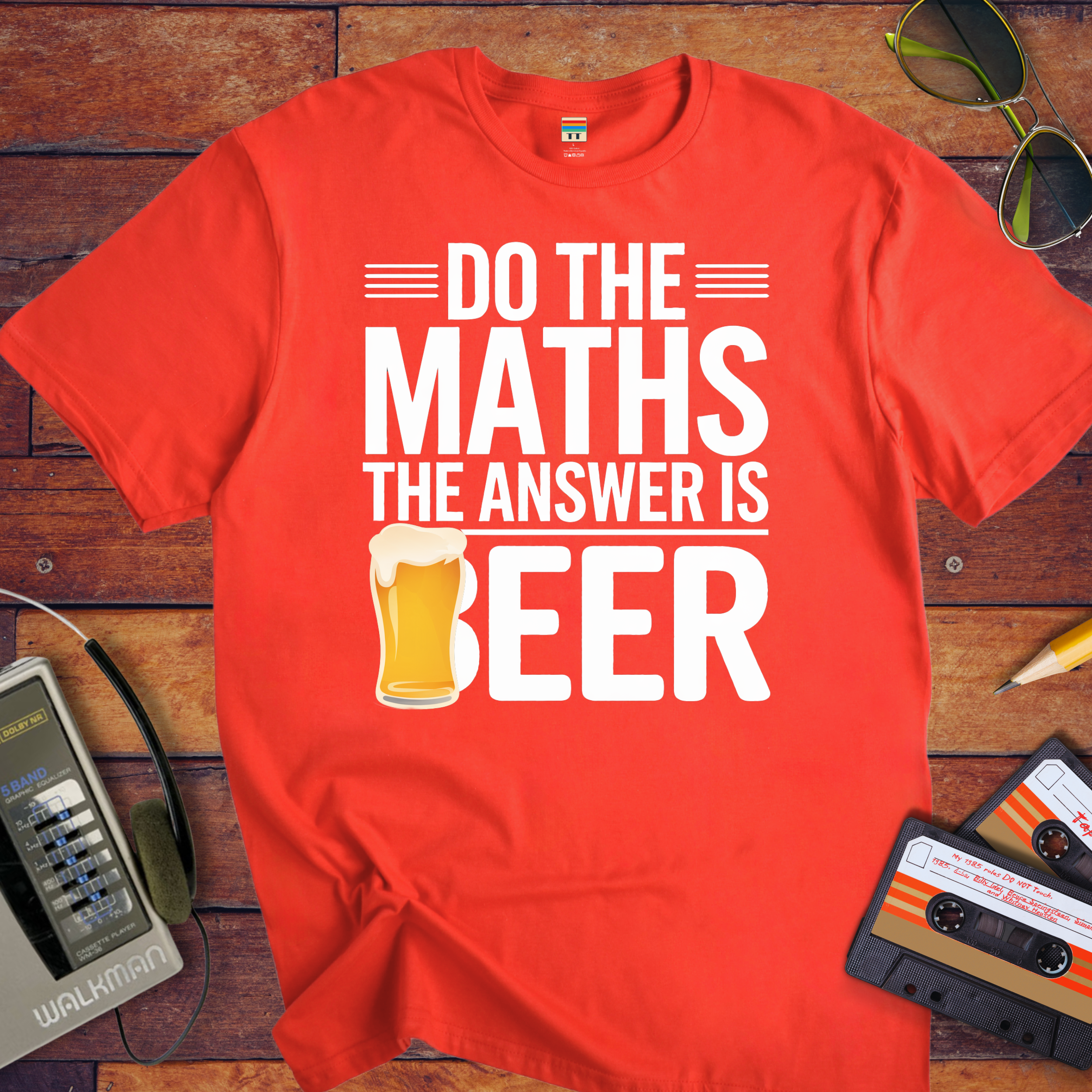 "Do the maths the answer is beer" T-Shirt