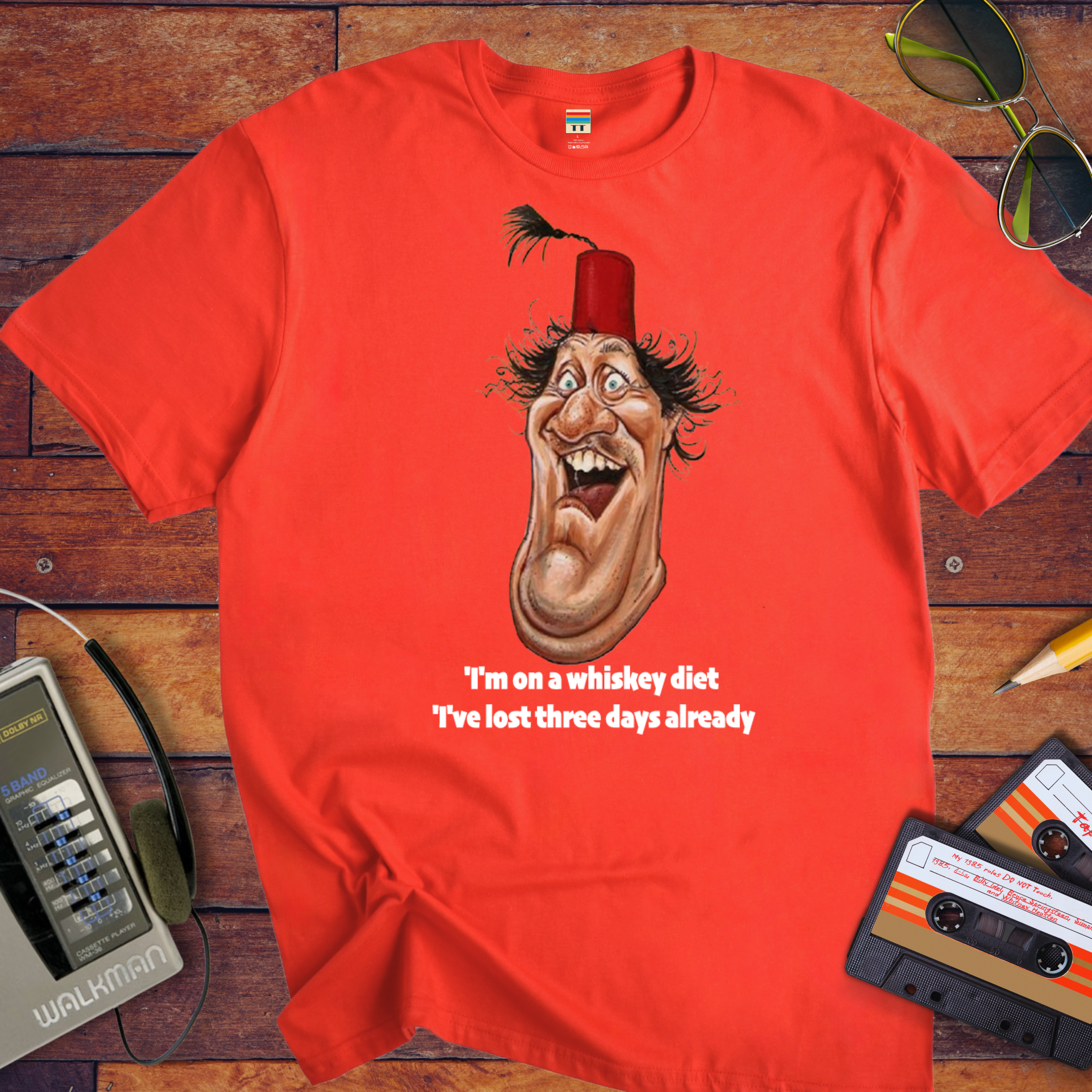 'I'm on a whiskey diet' Funny T-Shirt