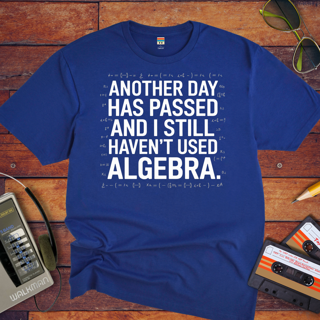 "Another days past that I still haven't used algebra" T-Shirt