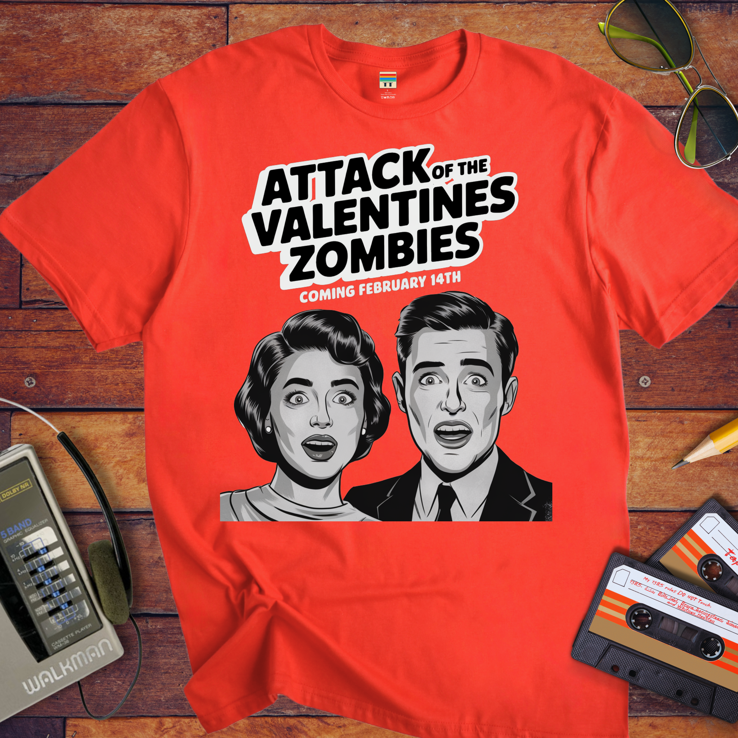 'Attack of the Valentine's Day zombies' Funny T-Shirt