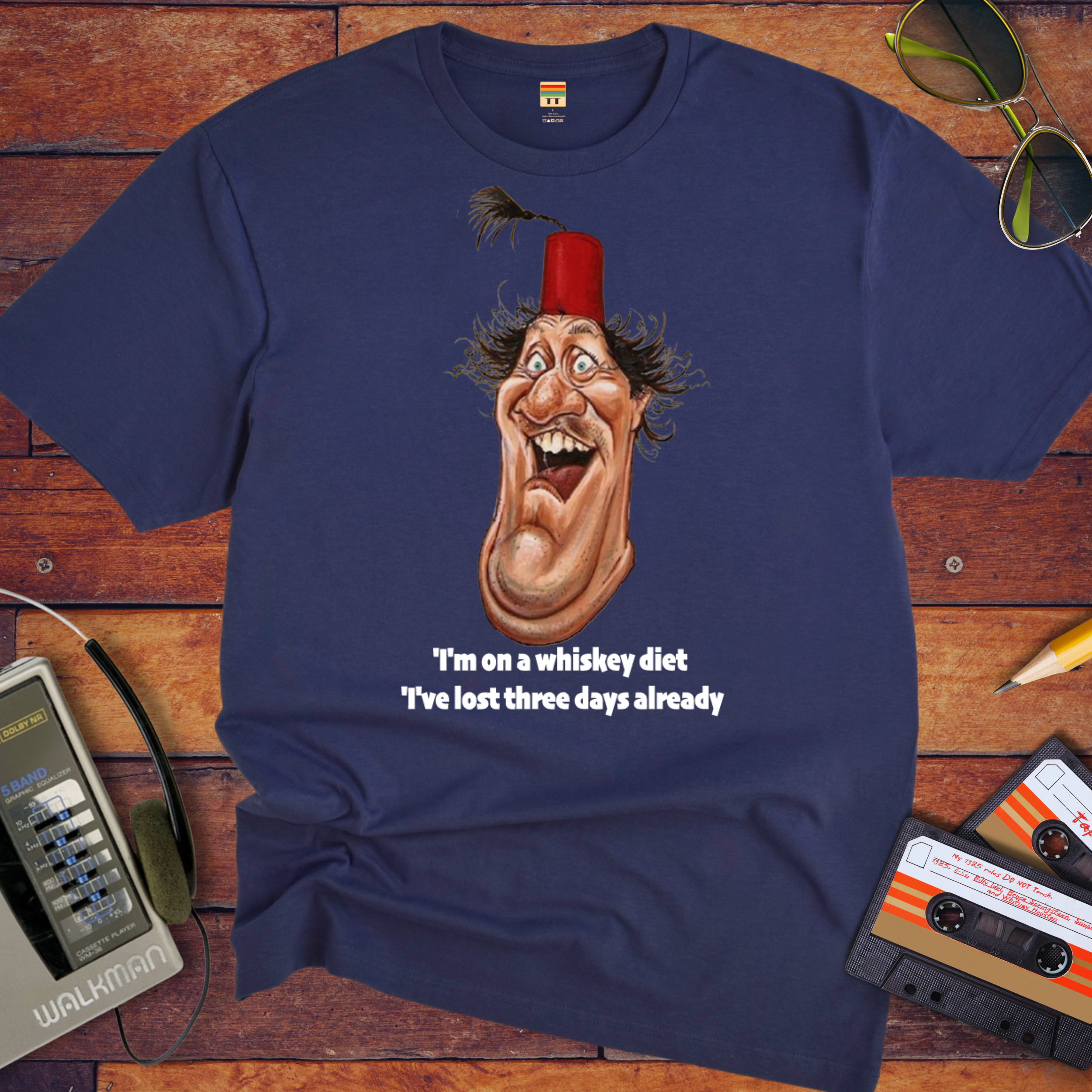 'I'm on a whiskey diet' Funny T-Shirt