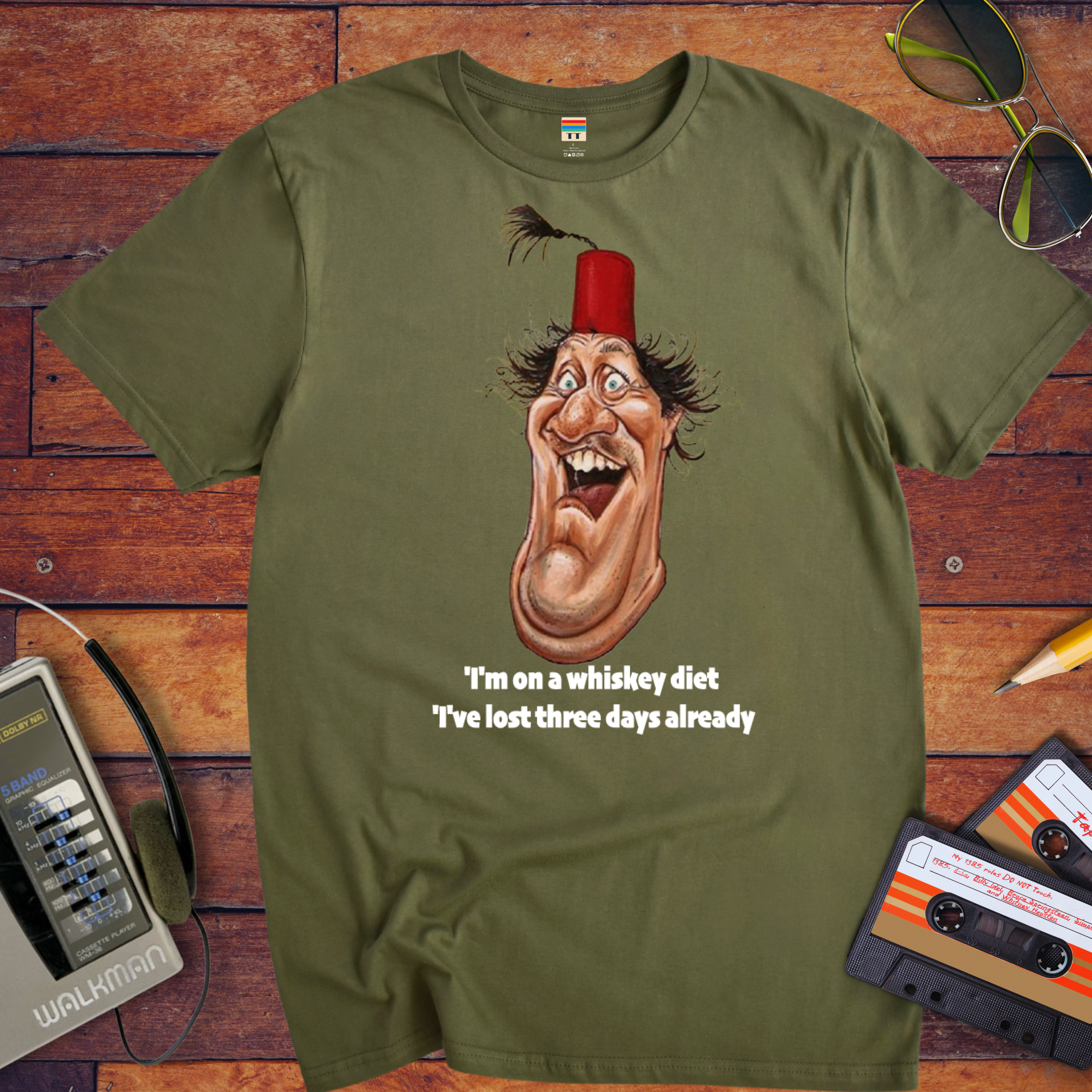 'I'm on a whiskey diet' Funny T-Shirt