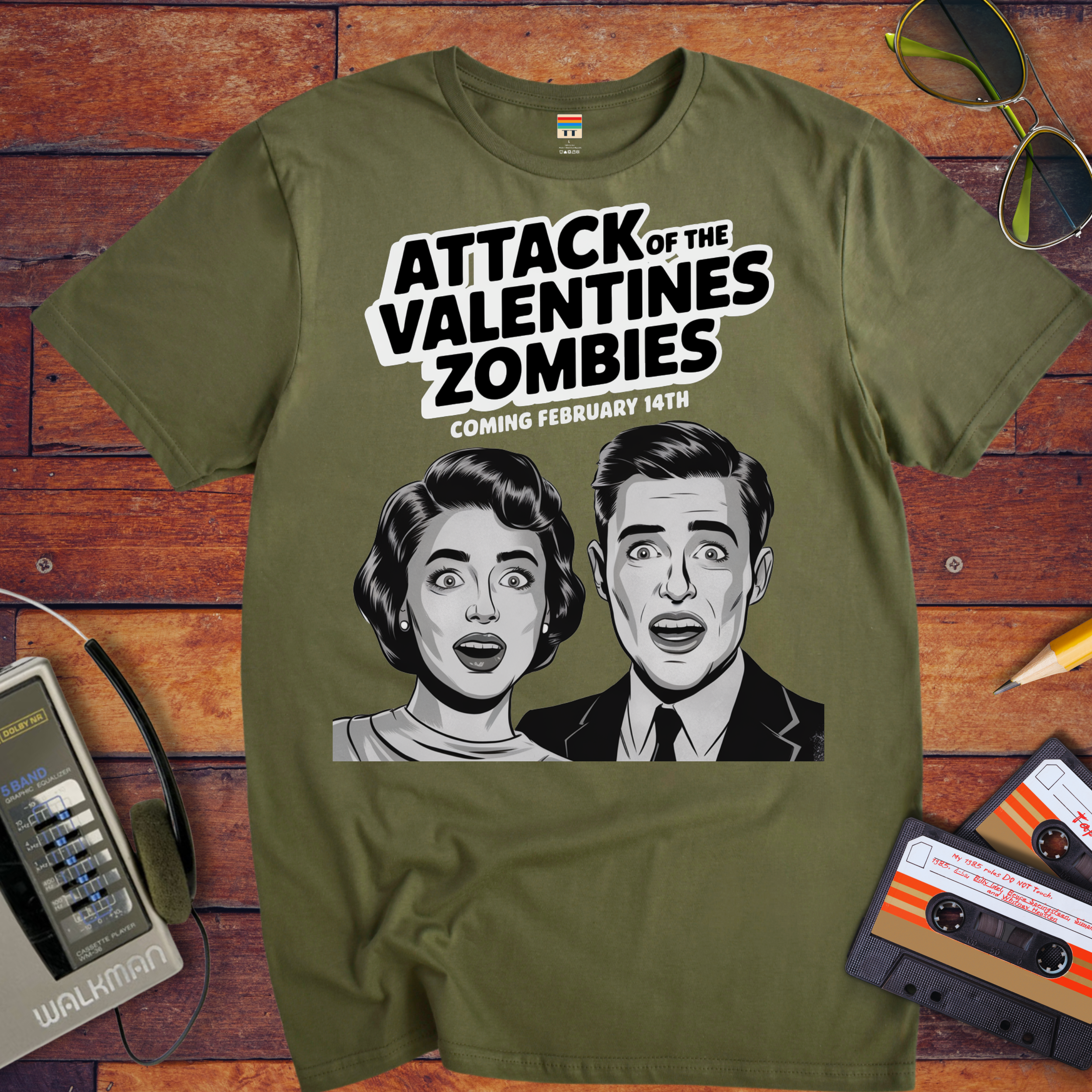 'Attack of the Valentine's Day zombies' Funny T-Shirt