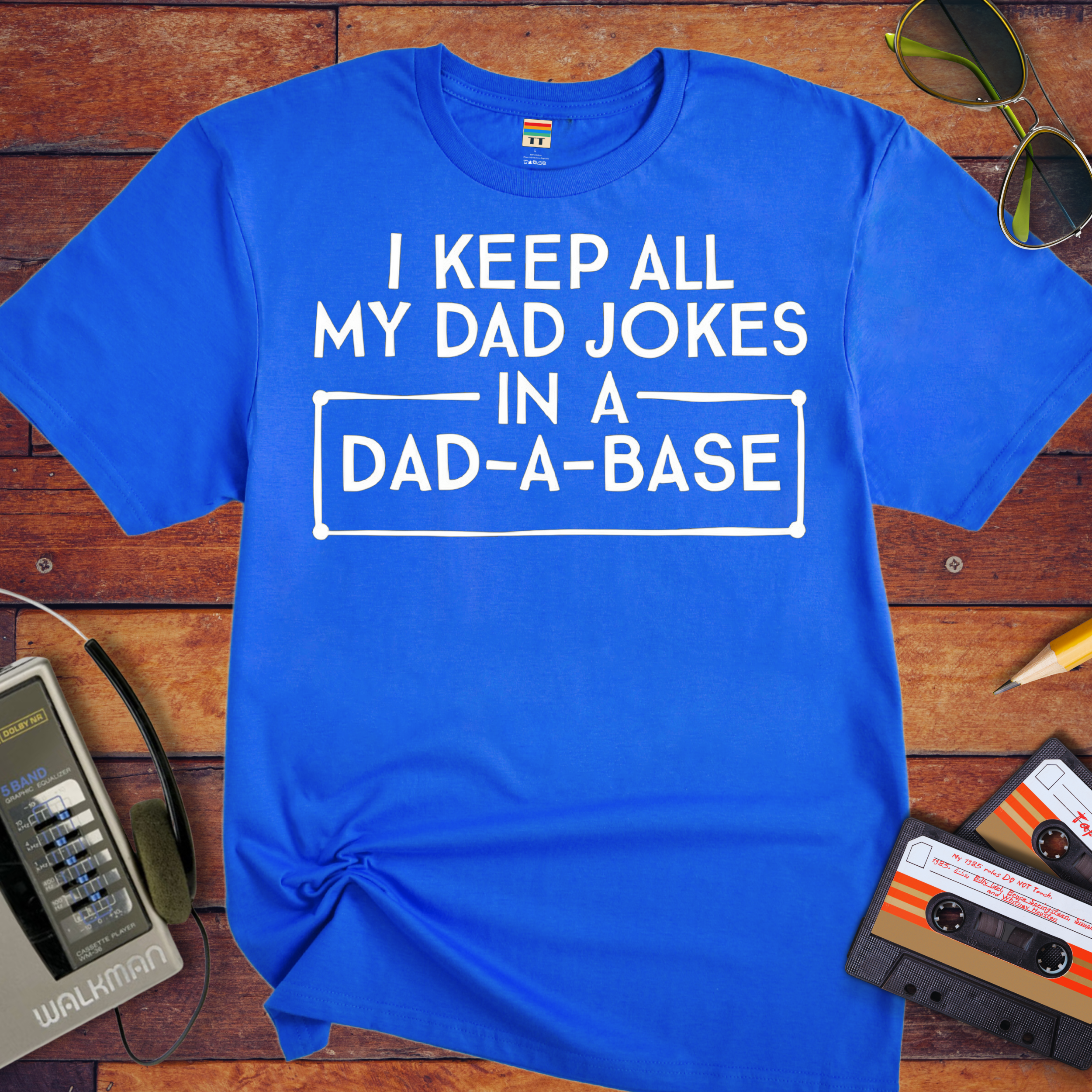 'I keep all my dad jokes' Funny T-Shirt