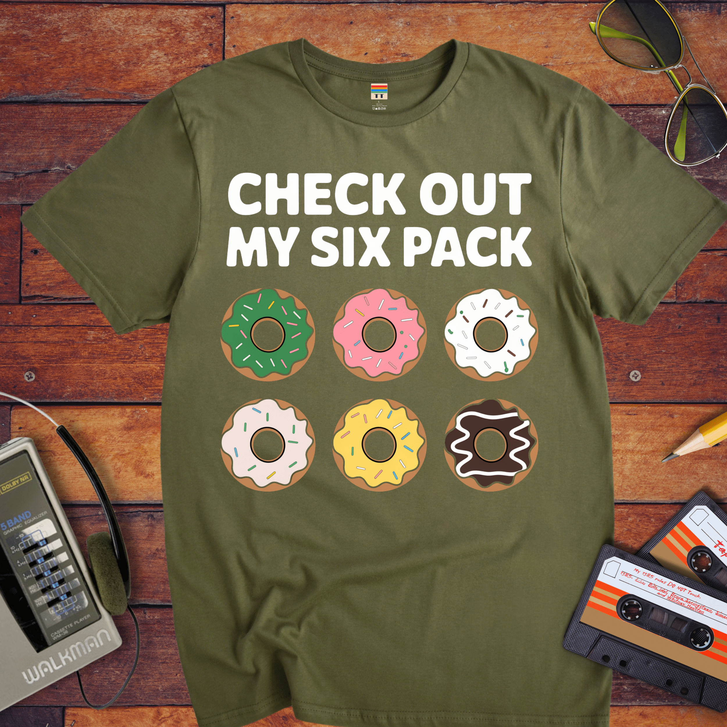 "Check out my six pack" Funny T-Shirt