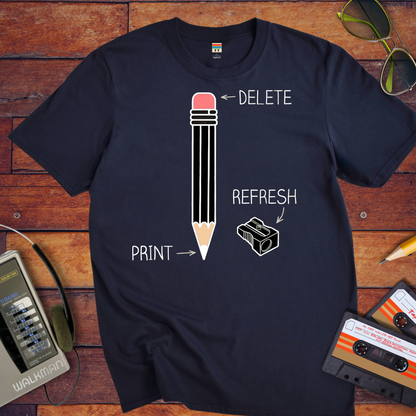 'Delete refresh print' Funny T-Shirt