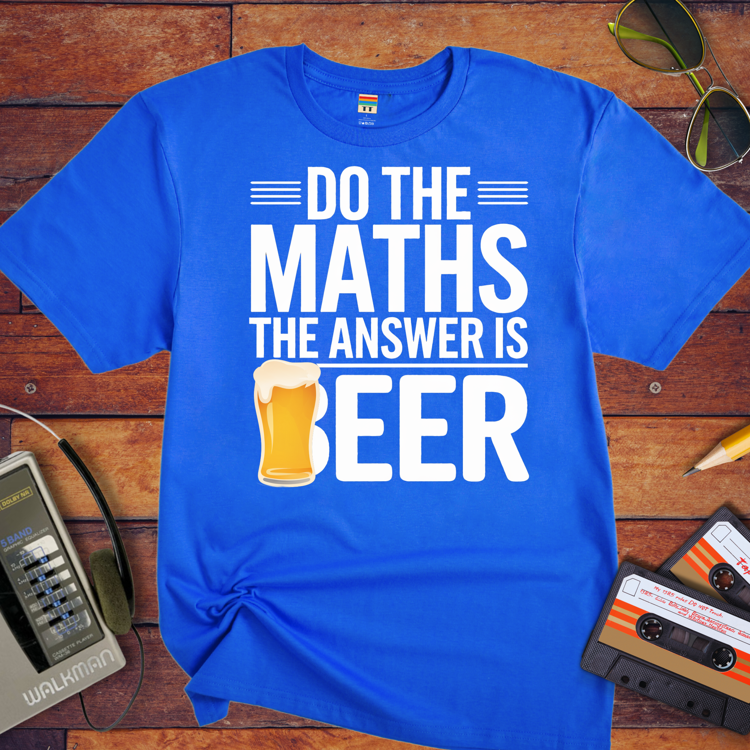"Do the maths the answer is beer" T-Shirt