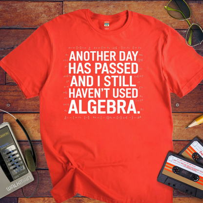 "Another days past that I still haven't used algebra" T-Shirt