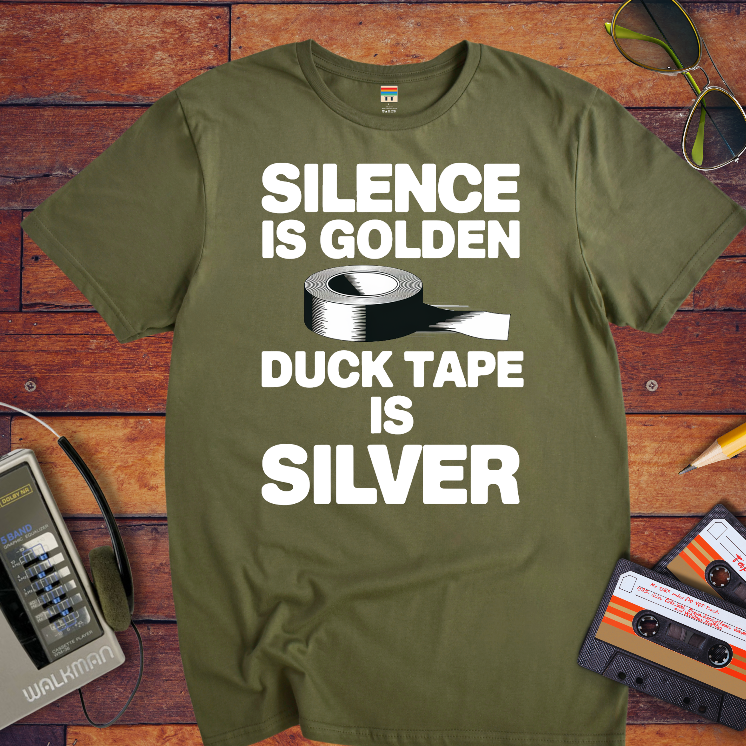 "Silence is golden duck tape is silver" Funny T-Shirt