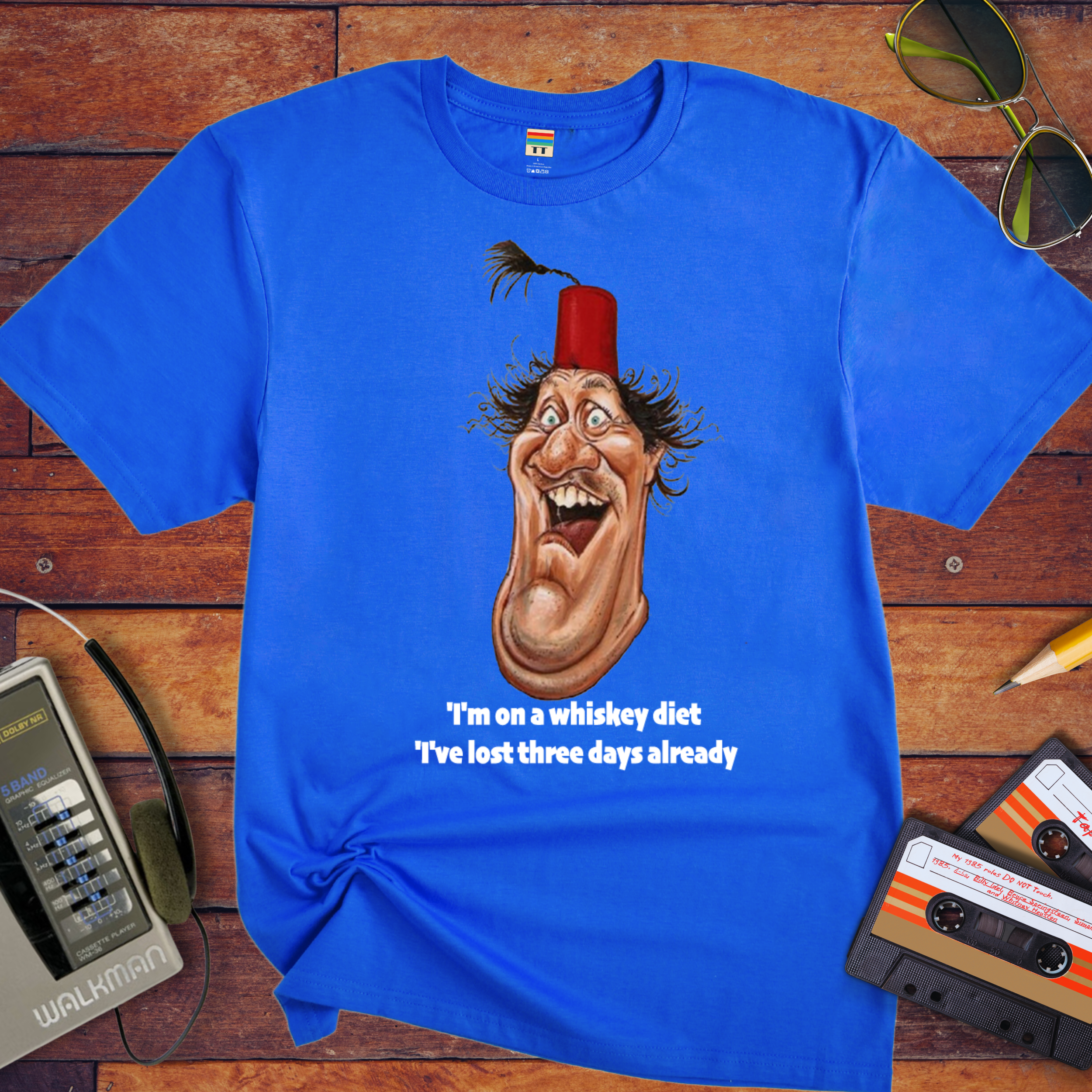 'I'm on a whiskey diet' Funny T-Shirt