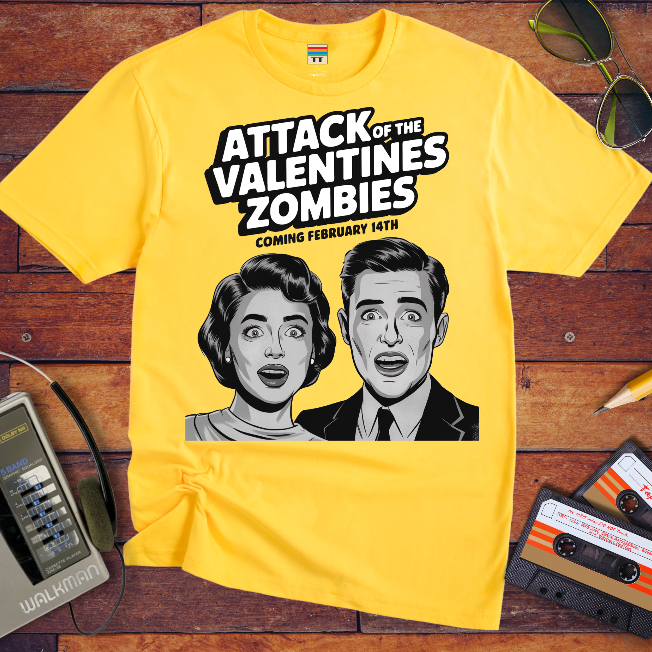 'Attack of the Valentine's Day zombies' Funny T-Shirt