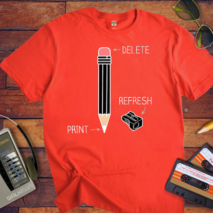 'Delete refresh print' Funny T-Shirt