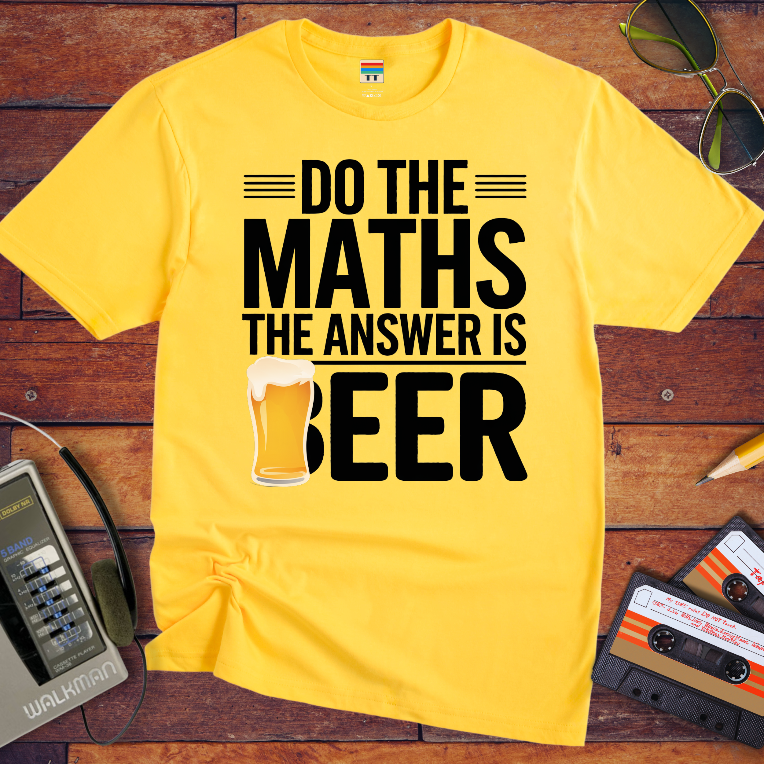 "Do the maths the answer is beer" T-Shirt