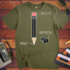 'Delete refresh print' Funny T-Shirt