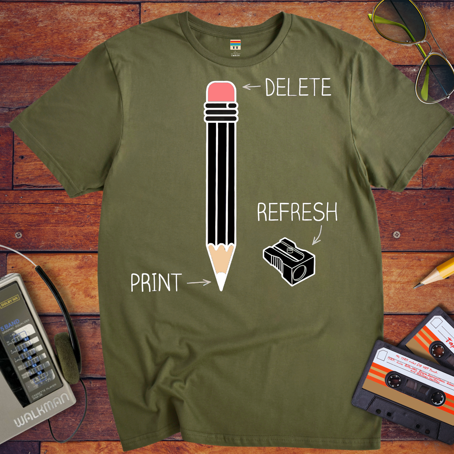 'Delete refresh print' Funny T-Shirt