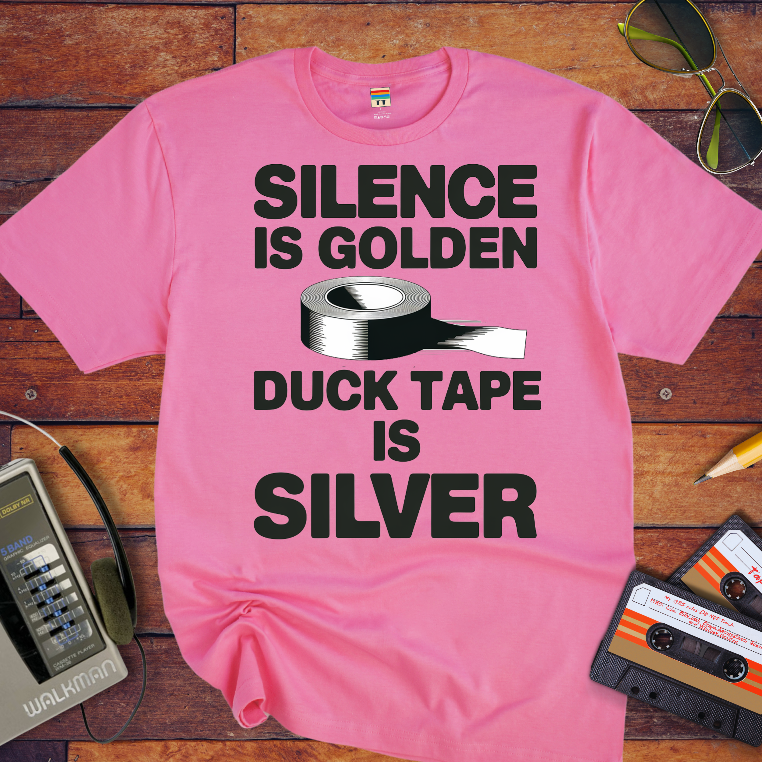 "Silence is golden duck tape is silver" Funny T-Shirt