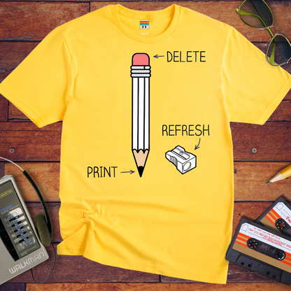 'Delete refresh print' Funny T-Shirt