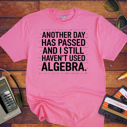 "Another days past that I still haven't used algebra" T-Shirt