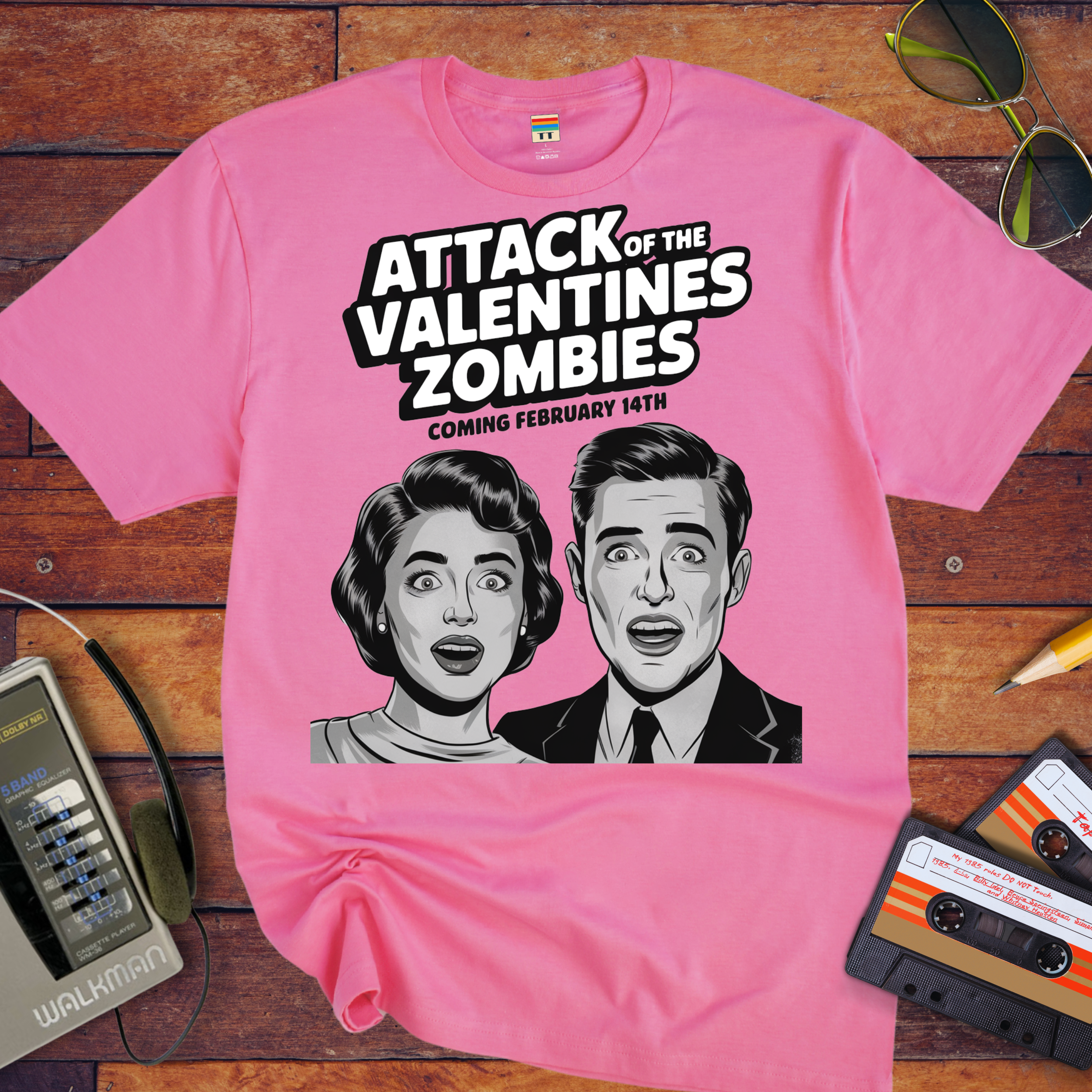 'Attack of the Valentine's Day zombies' Funny T-Shirt