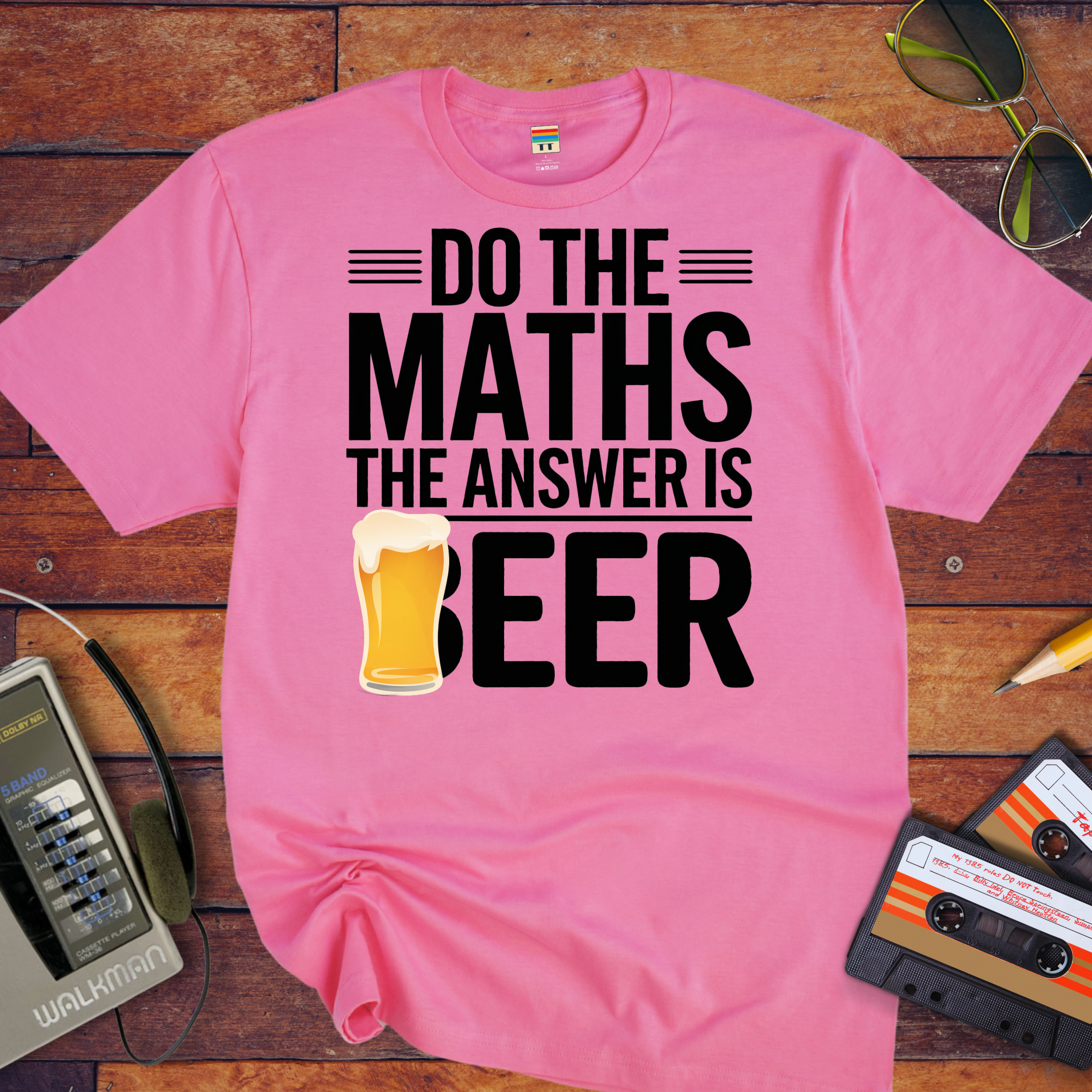 "Do the maths the answer is beer" T-Shirt
