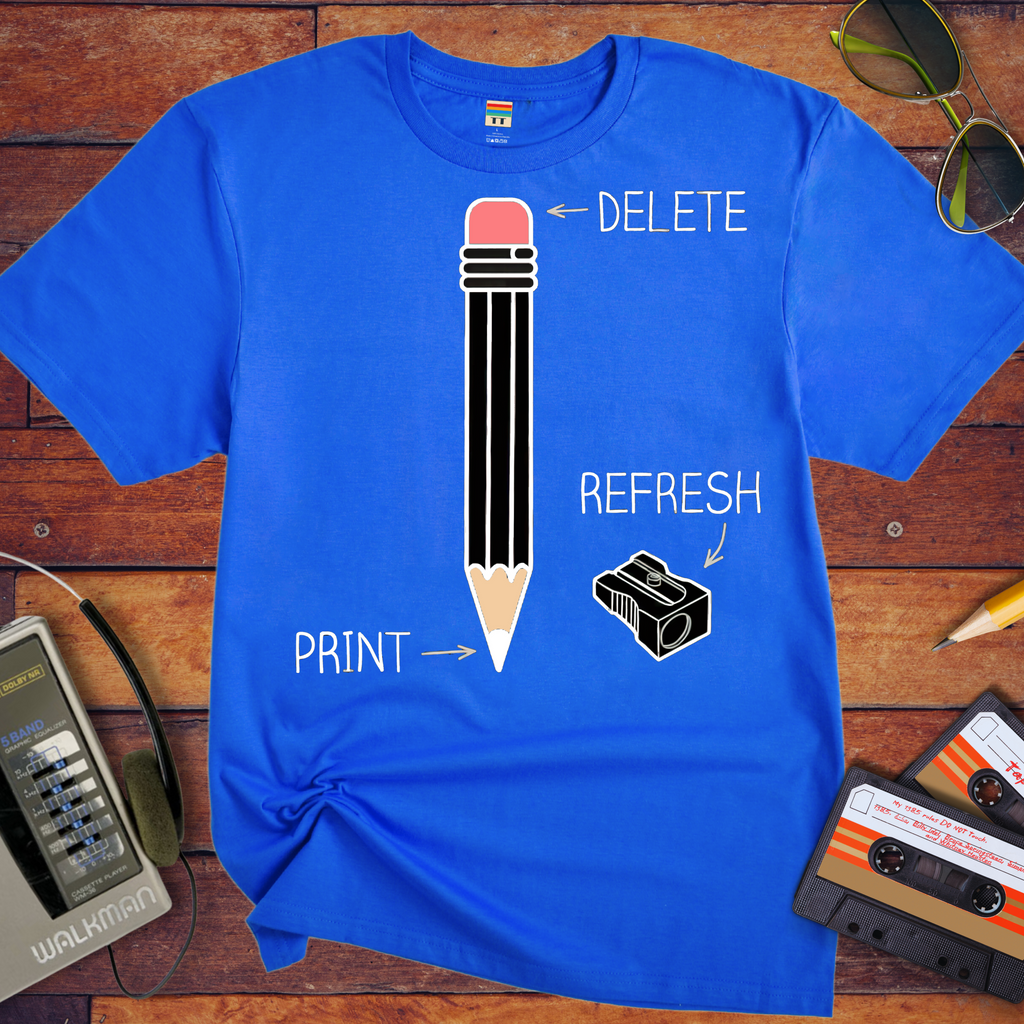 'Delete refresh print' Funny T-Shirt