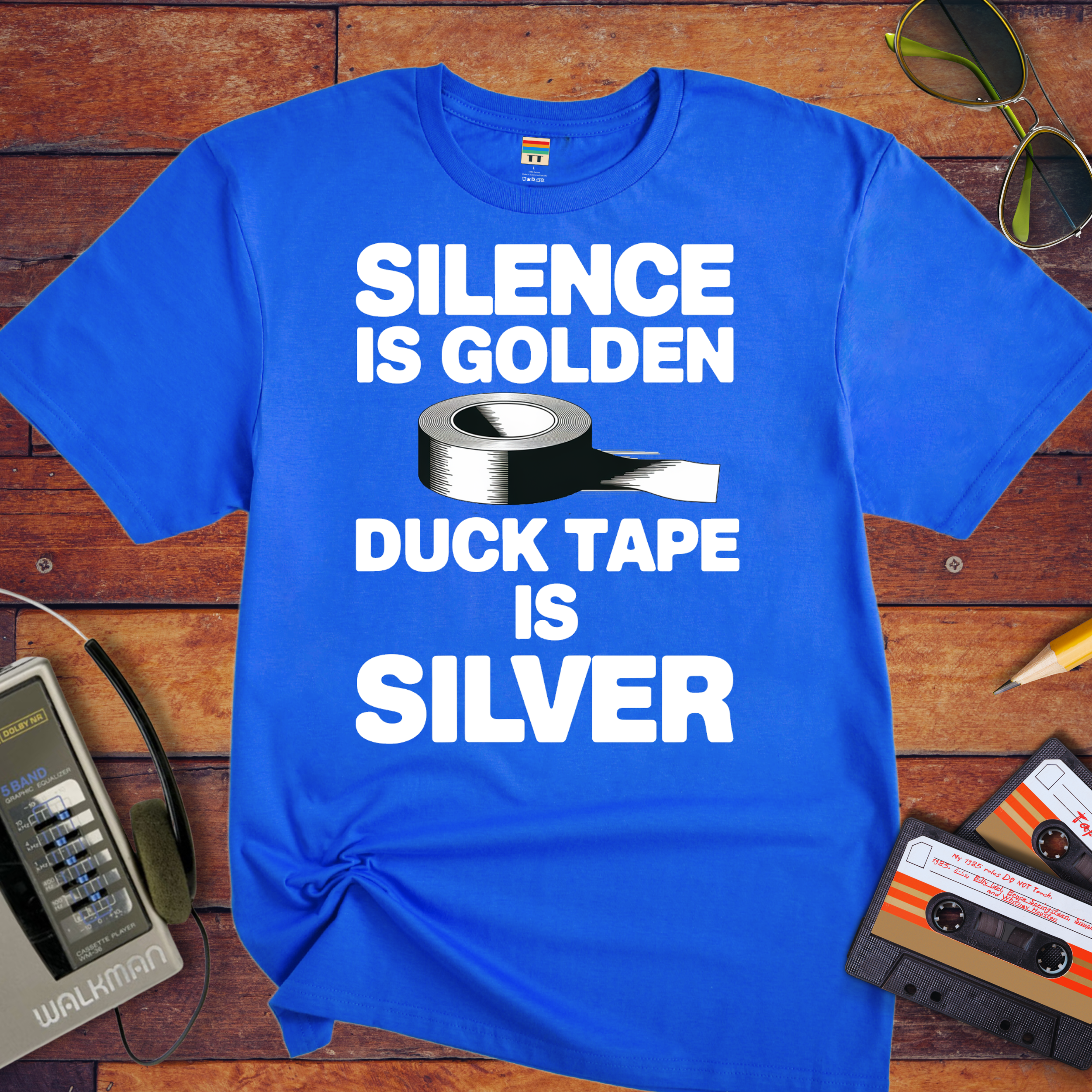 "Silence is golden duck tape is silver" Funny T-Shirt